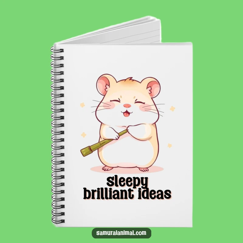 Funny Sleepy Hamster Kung Fu Notebook - Humorous Martial Arts Journal Gift