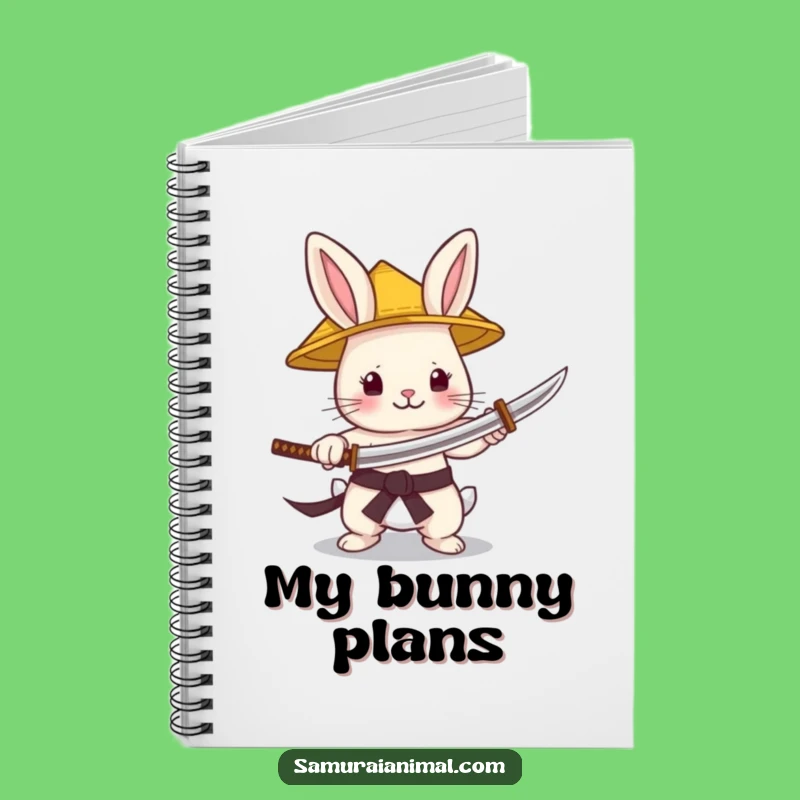 Funny Bunny Samurai Notebook: Jot Down Ideas with a Tiny Warrior