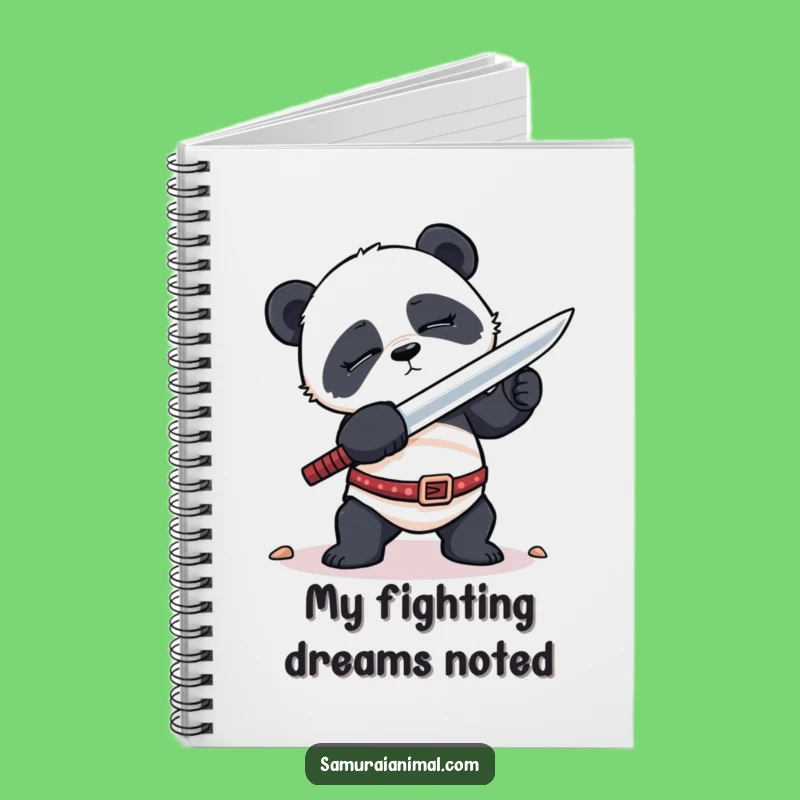 Funny Sleepy Panda Notebook: Jot Down Dreams with Hilarious Warrior Character Charm