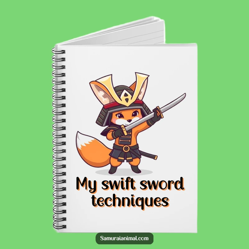 Funny Fox Samurai Notebook - Plan Your Next Move!