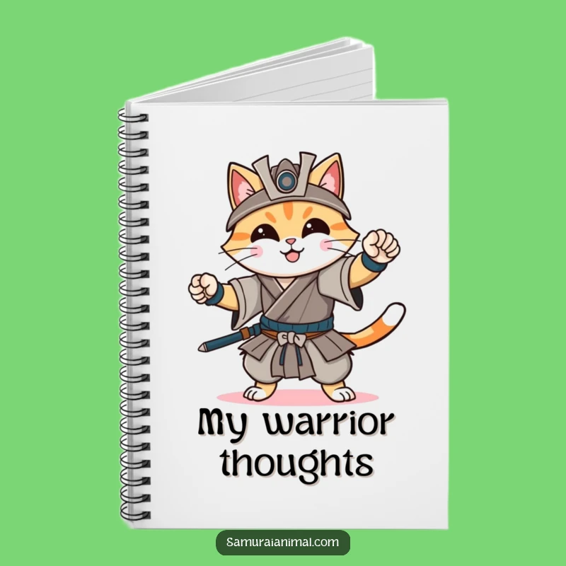 Funny Cat Samurai Notebook: Jot Down Your Strategy and Smirks