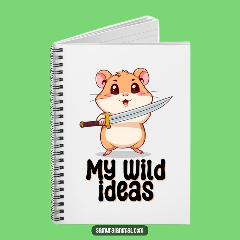 Funny Hamster Notebook: Jot Down Fierce Ideas - Spinning Warrior Journal Gift!