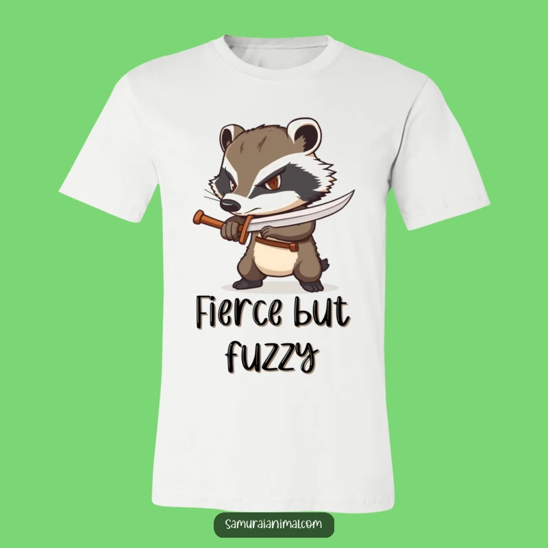 Funny Badger Warrior T-Shirt: Gritty Determination Apparel