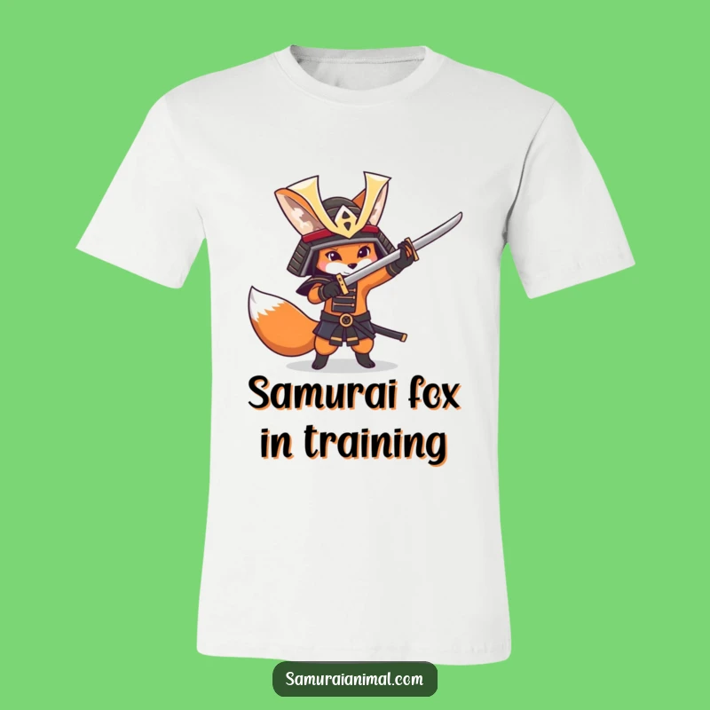 Funny Fox Samurai T-Shirt - Unleash Your Inner Fox Warrior!
