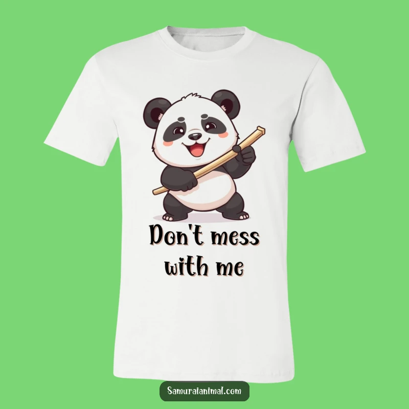 Funny Panda Toothpick Sword T-Shirt - Comical Warrior for Bold Statements Gift