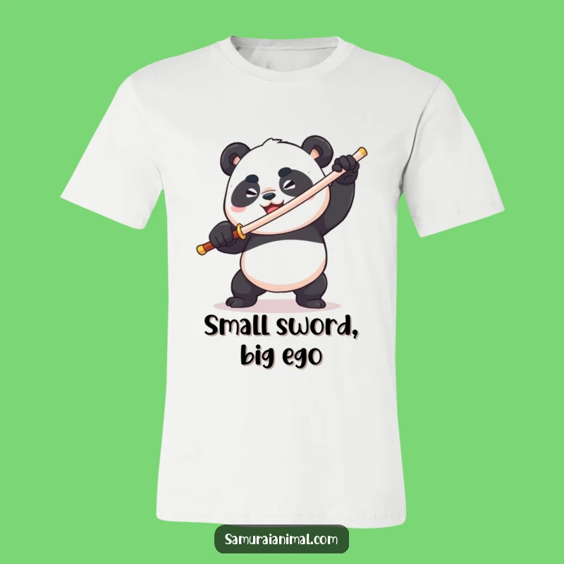 Funny Panda Toothpick Sword T-Shirt: Comical Warrior Tee for Animal Fans
