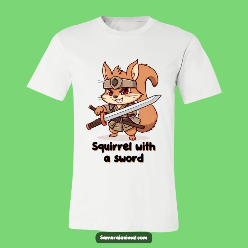 Funny Squirrel Samurai T-Shirt: Playful Warrior Tee