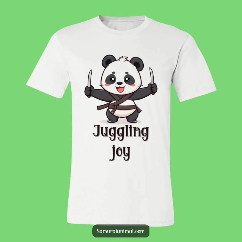 Funny Panda Swordsman Tee: Cheerful Juggler Shirt, Cool Gift