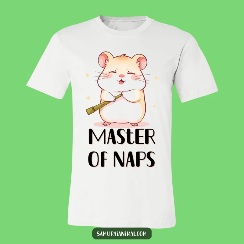 Funny Sleepy Hamster Kung Fu T-Shirt - Humorous Martial Arts Tee Gift