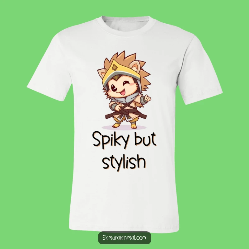 Funny Warrior Hedgehog T-Shirt: Playful Spin Graphic Tee, Hilarious Gift Idea!