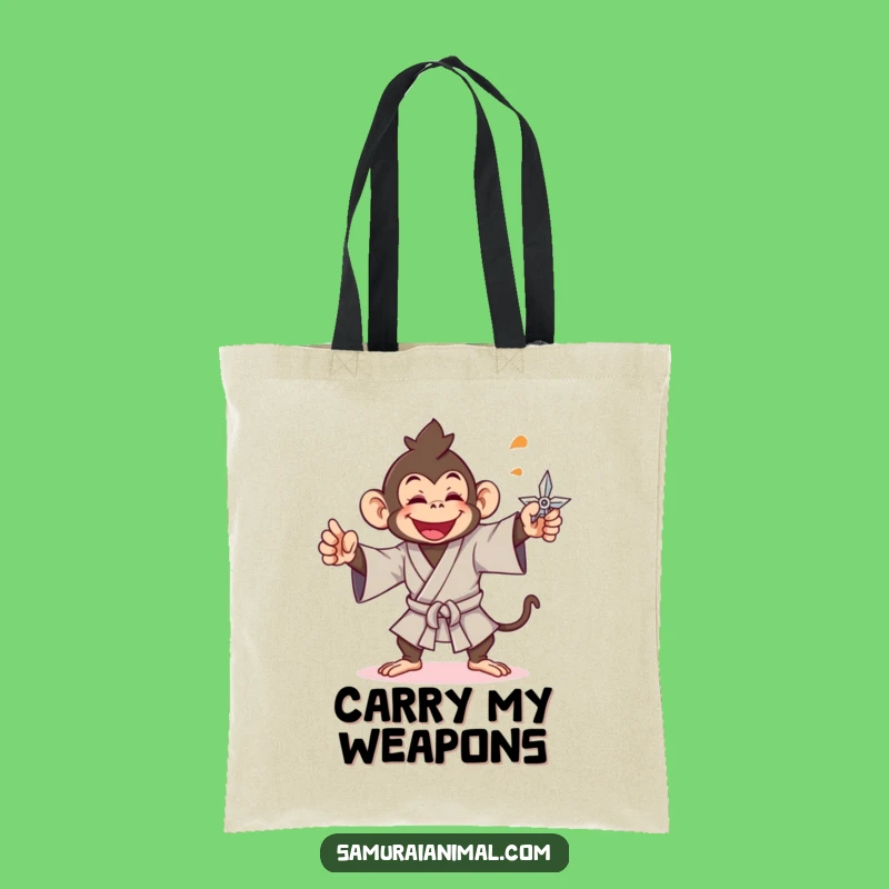 Funny Monkey Ninja Tote Bag: Carry Your Fun with Flair