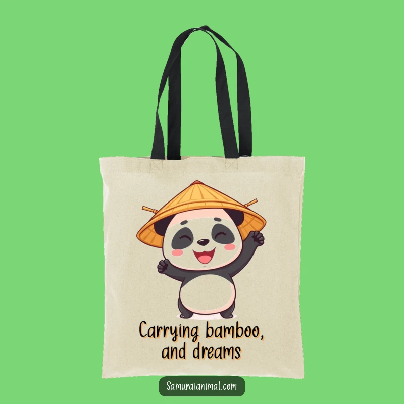 Funny Panda Bamboo Hat Tote Bag - Carry Your Heroism!