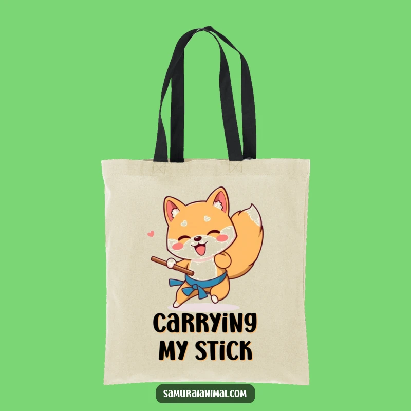 Funny Shiba Inu Stick Sweep Tote Bag Carry Your Essentials with Canine Charm