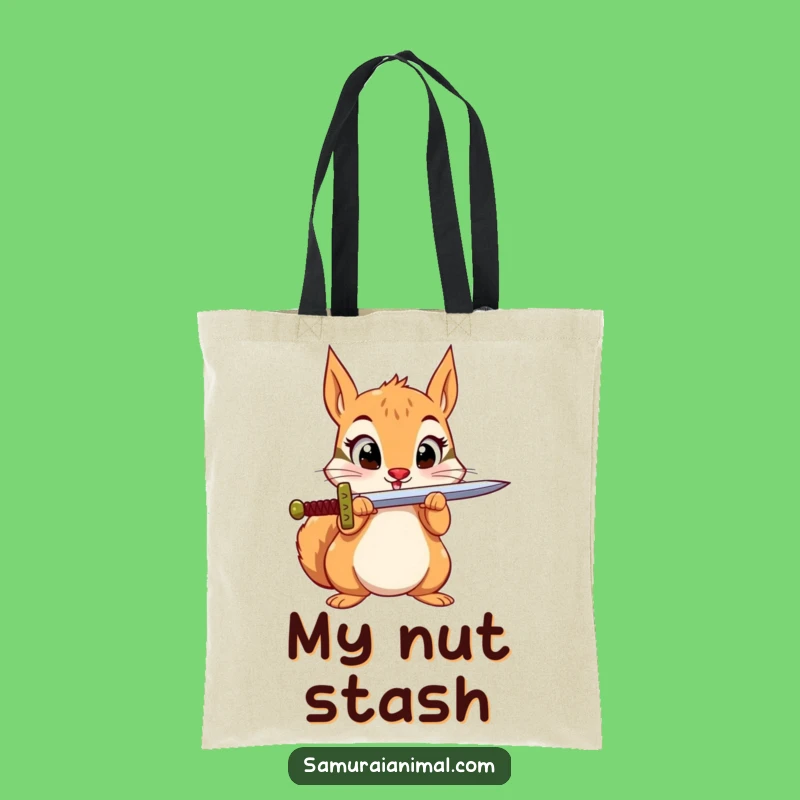 Funny Squirrel Sword Tote Bag: Whimsical Carryall for Heroes