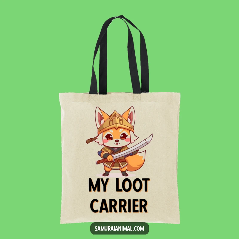 Funny Fox Warrior Tote Bag: Carry Your Adventures in Style!